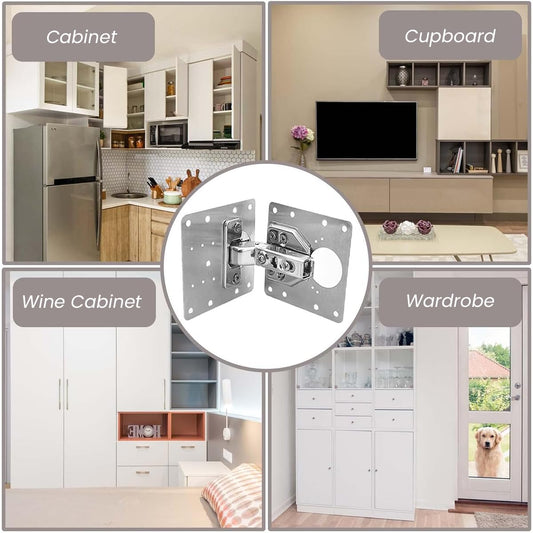 Hinge repair plate use cases for cabinet, cupboard, wardrobe and wine cabinet doors