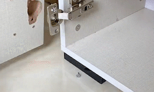 Hinge repair plate being installed on a cabinet door | alzaar